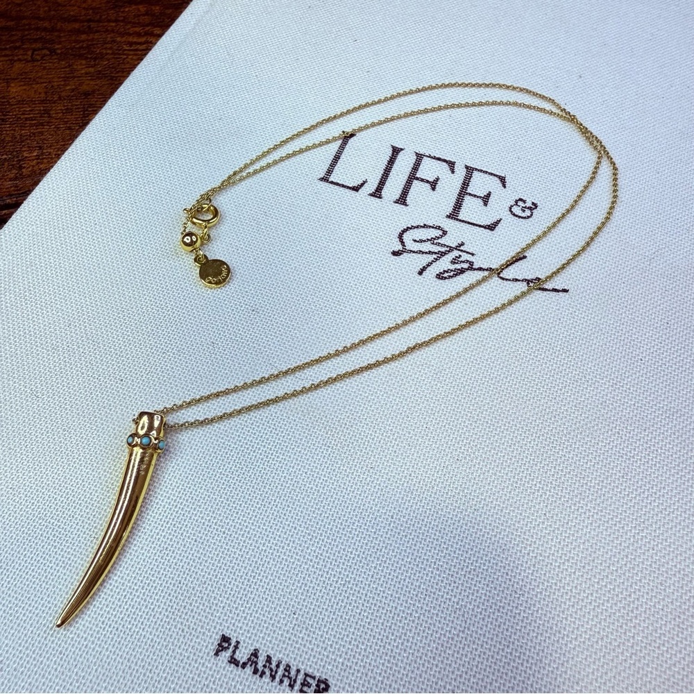New Gorjana Gold Horn Pendant Necklace